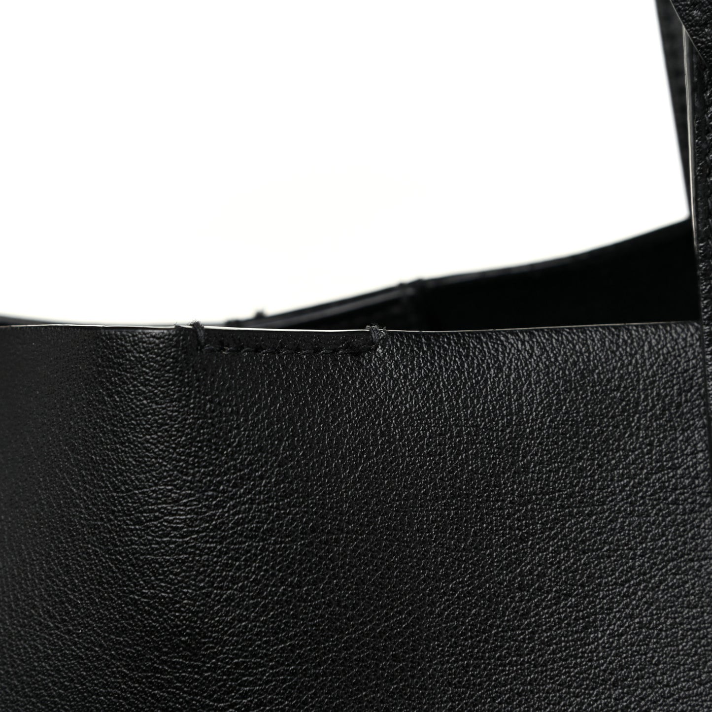 Calfskin Medium Shopping Tote Black