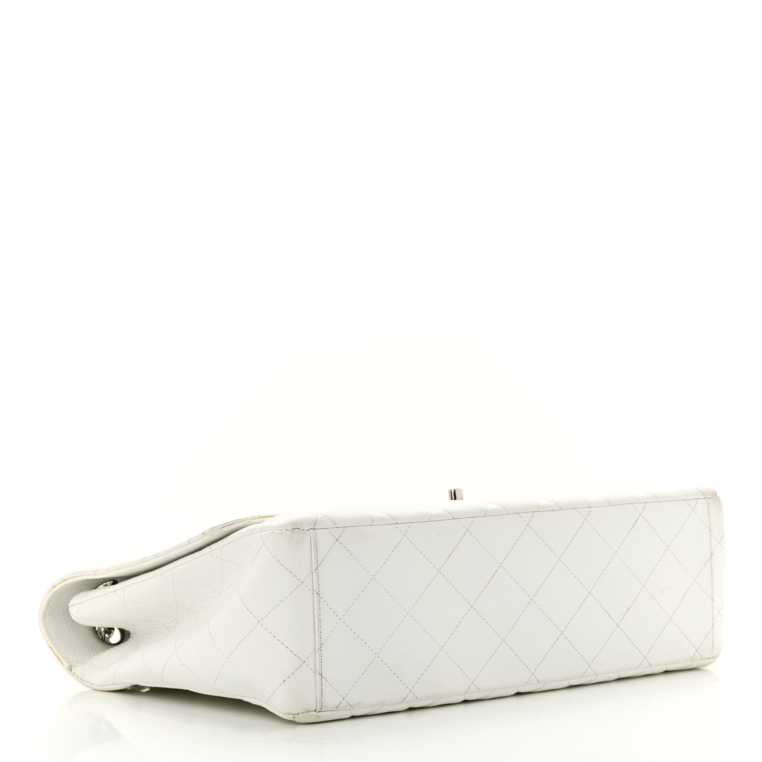 Chanel Caviar Quilted Maxi Single Flap White 4 of 18