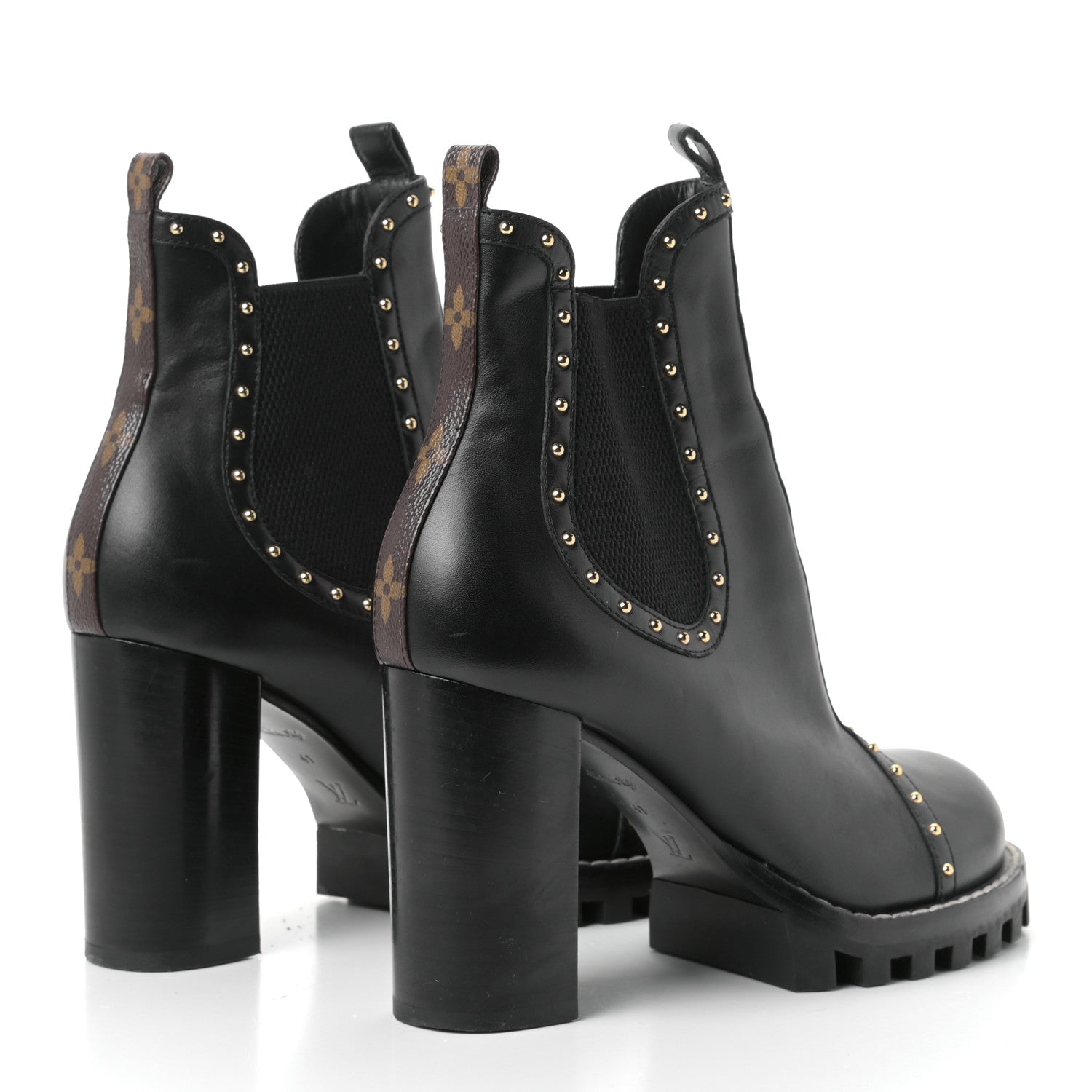 Louis Vuitton Calfskin Rockabilly Chelsea Ankle Boots 41 Black 3 of 6