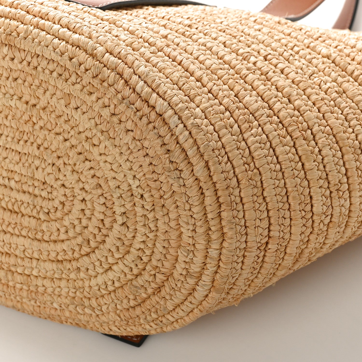 Loewe Raffia Small Elephant Basket Tote Bag Natural Tan 7 of 8