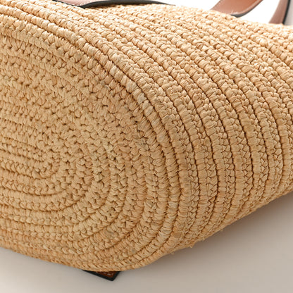 Loewe Raffia Small Elephant Basket Tote Bag Natural Tan 7 of 8