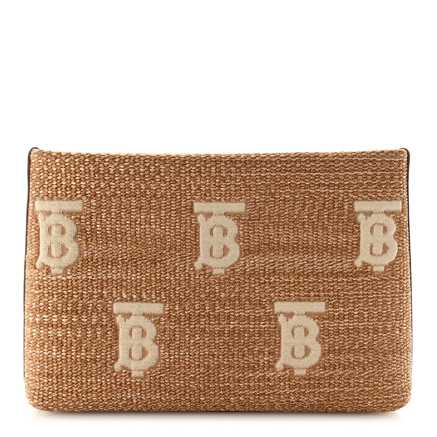 Raffia TB Duncan Pouch Natural Beige