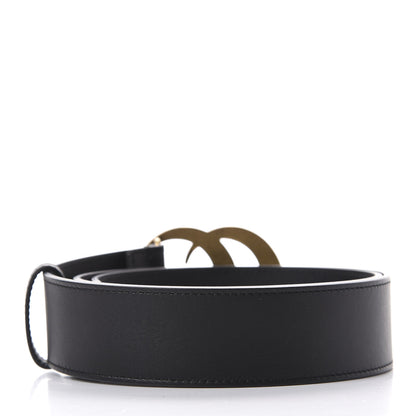 Gucci Moon Calfskin Pearl Double G 40mm Belt 85 34 Black Cream 2 of 6