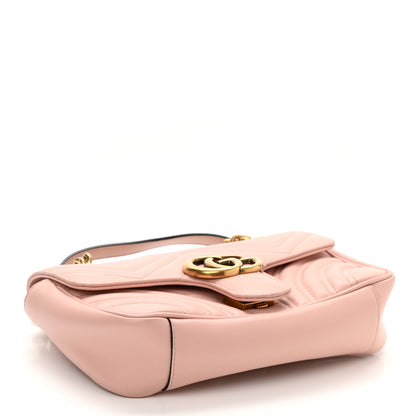 Gucci Calfskin Matelasse Mini GG Marmont Shoulder Bag Perfect Pink 4 of 9