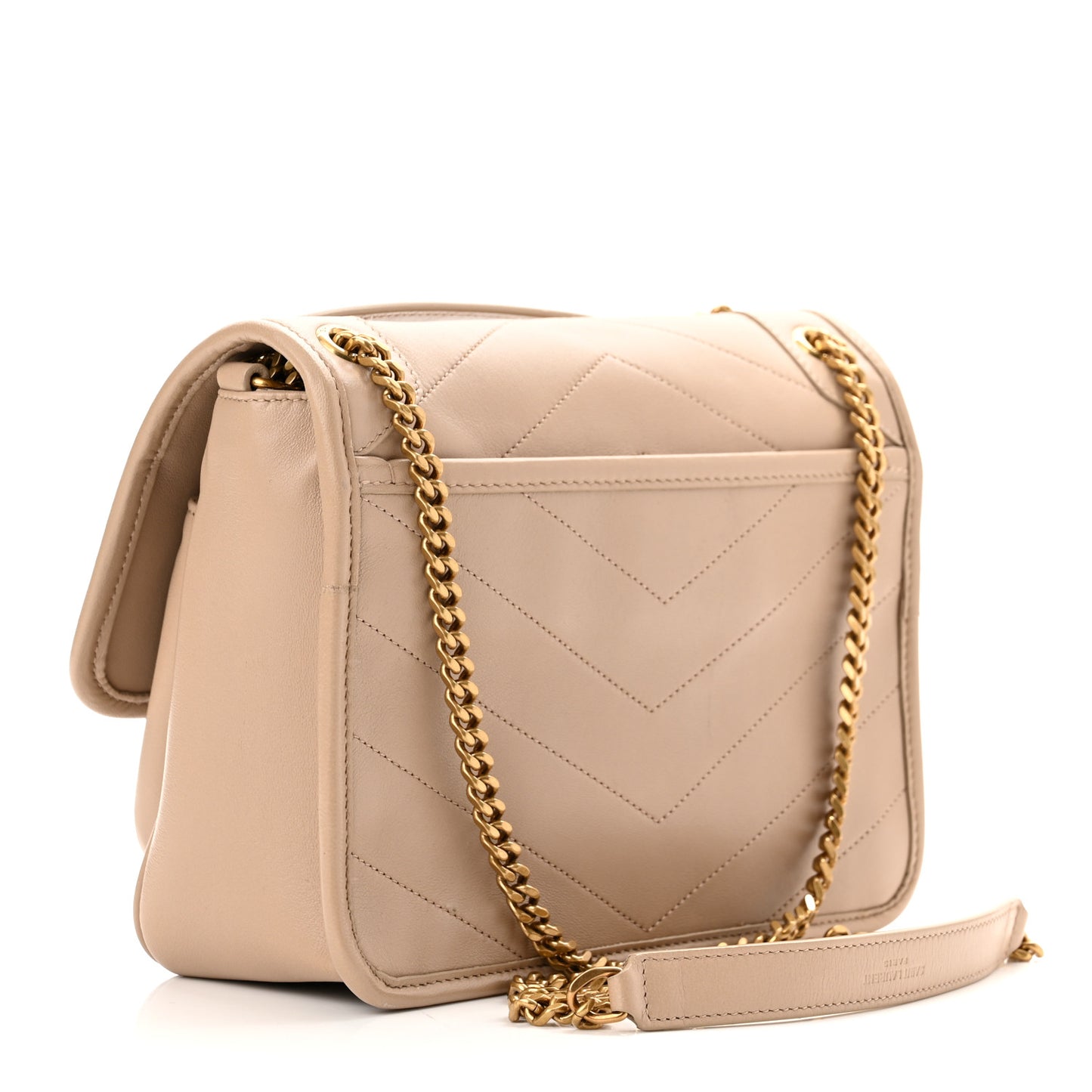 Lambskin Matelasse Monogram Baby Niki Chain Satchel Dark Beige