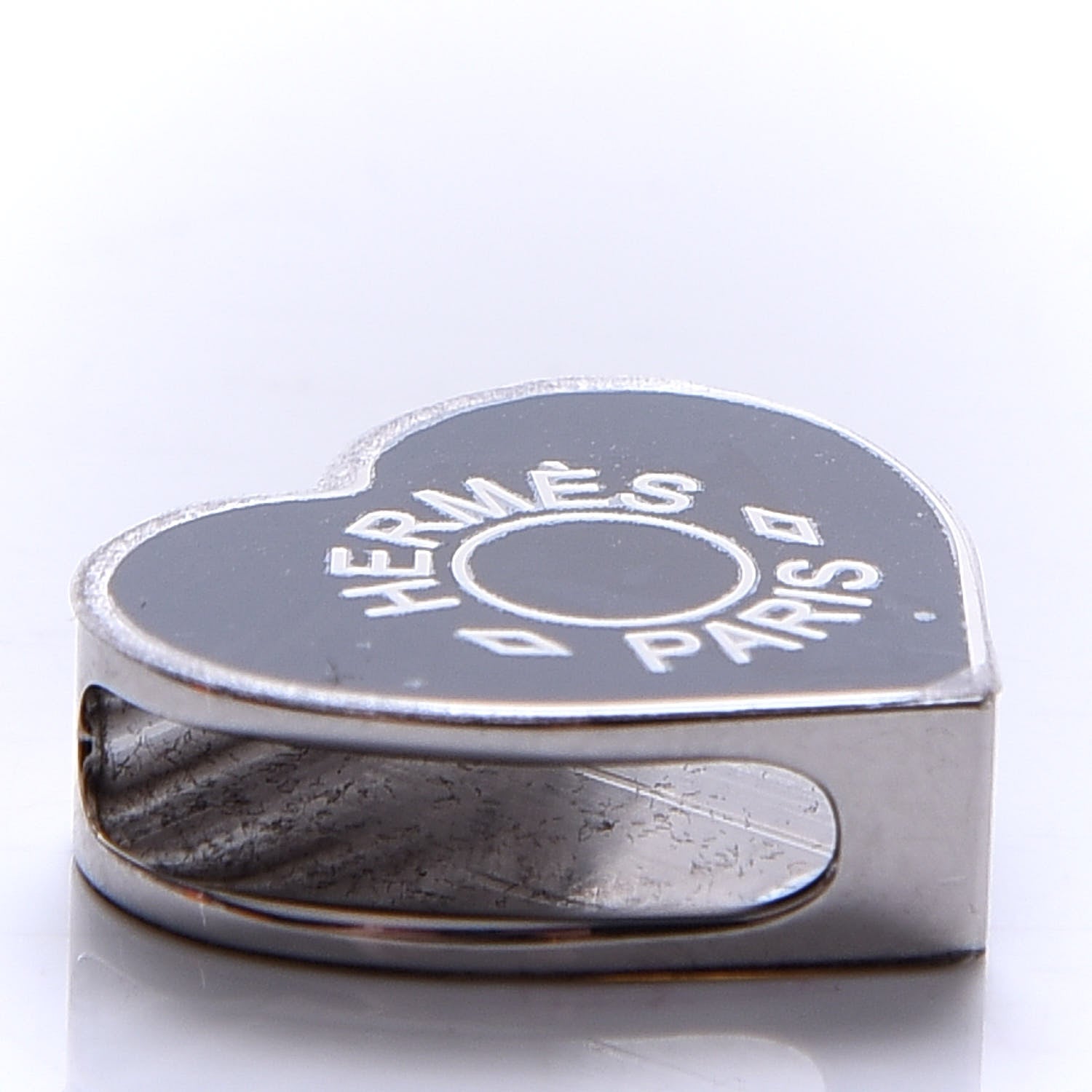 Hermes Palladium Coeur Scarf Ring Black 3 of 3