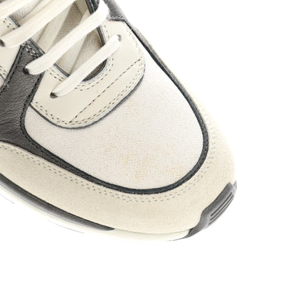 Chanel Suede Calfskin CC Sneakers 37 White Grey 11 of 11