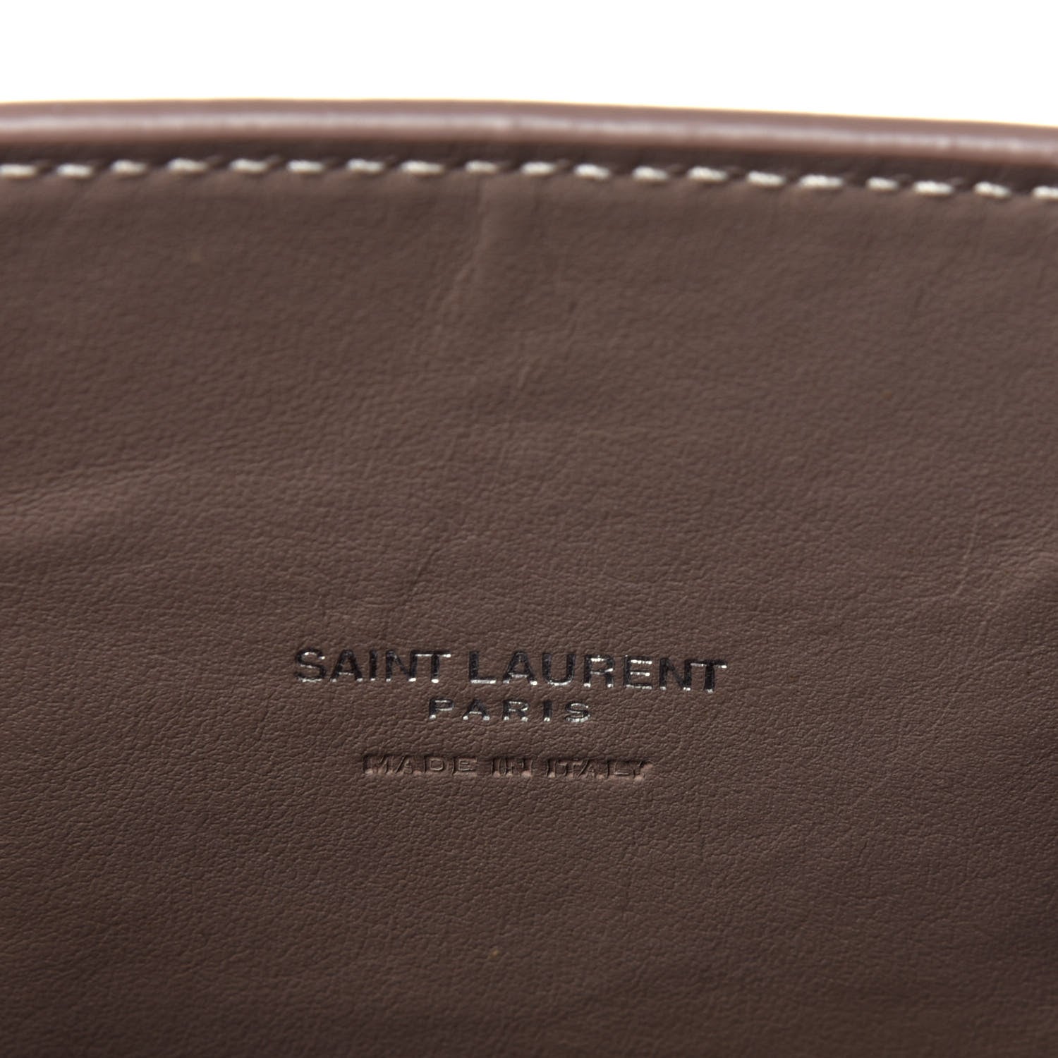 Saint Laurent Grained Calfskin Topstich Baby Sac De Jour Taupe 7 of 12