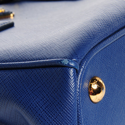 Prada Saffiano Lux Mini Double Zip Tote Bleuette 11 of 13