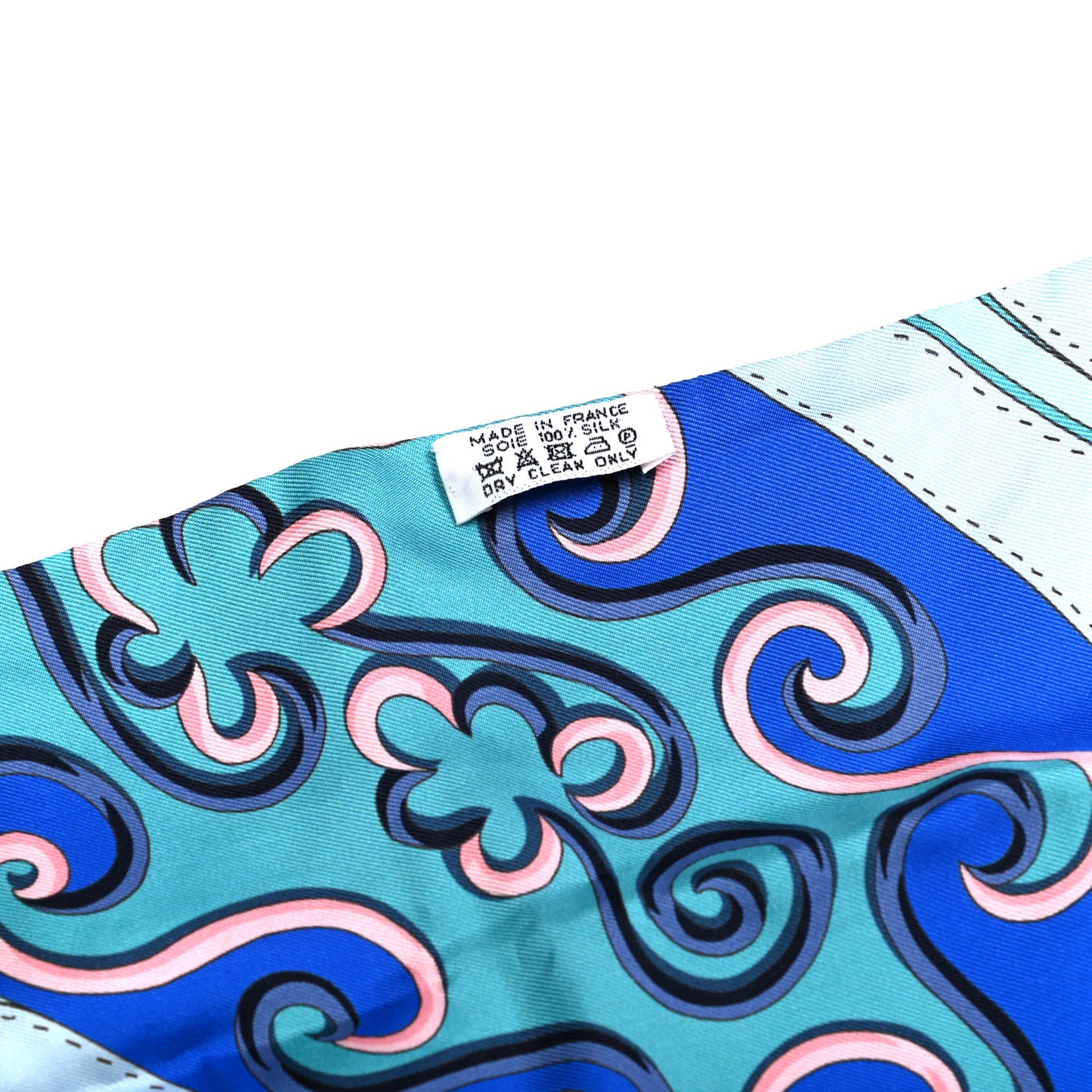 Silk Festival des Amazones Maxi Twilly Marine Turquoise Rose