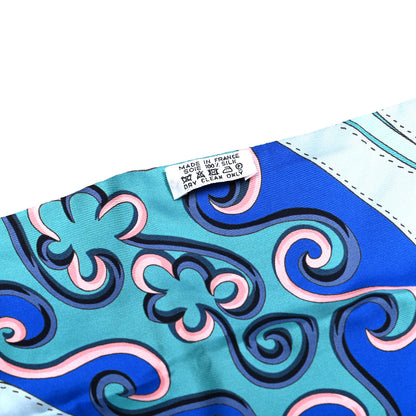 Hermes Silk Festival des Amazones Maxi Twilly Marine Turquoise Rose 3 of 4