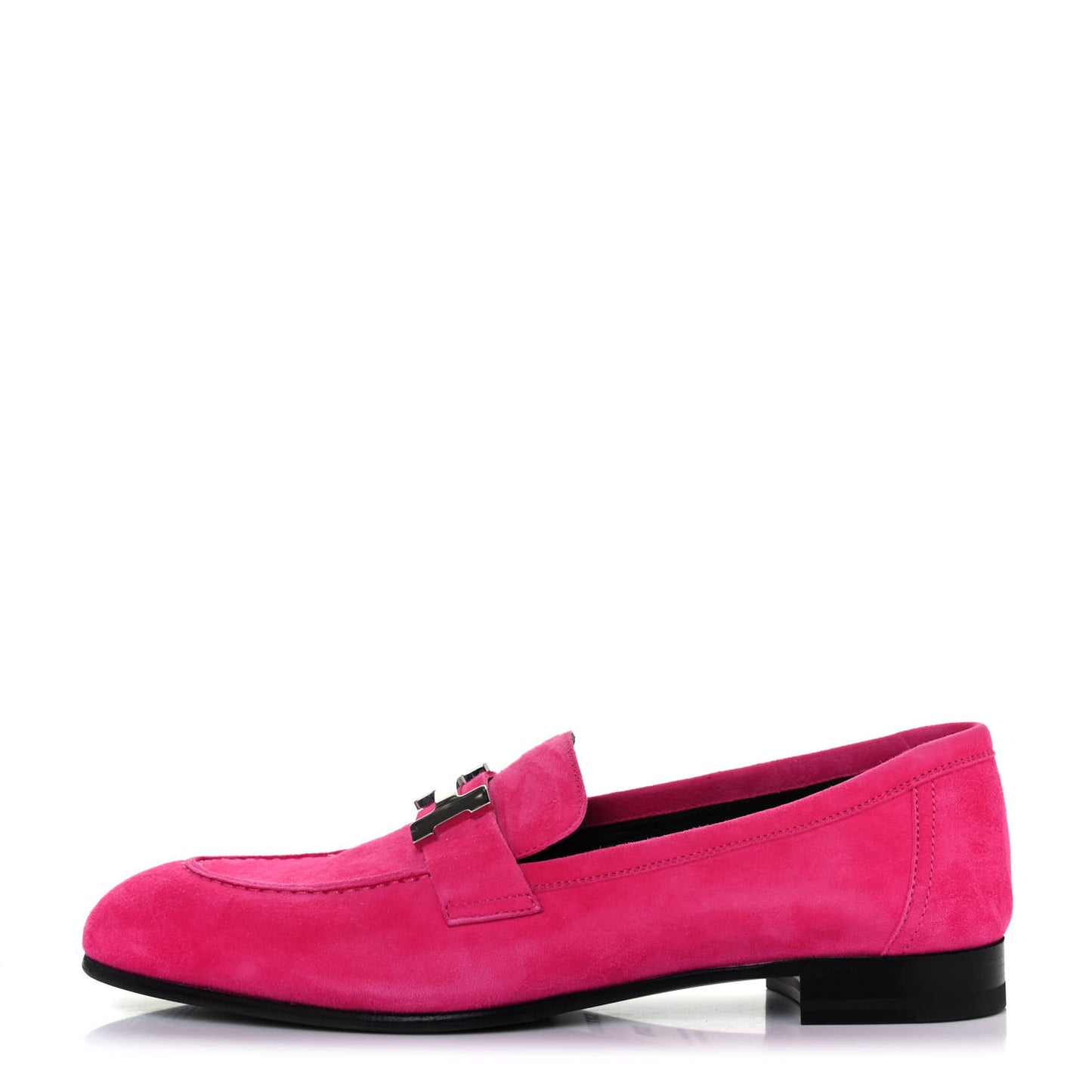 Suede Goatskin Paris Loafers 37.5 Rose Fuchsia