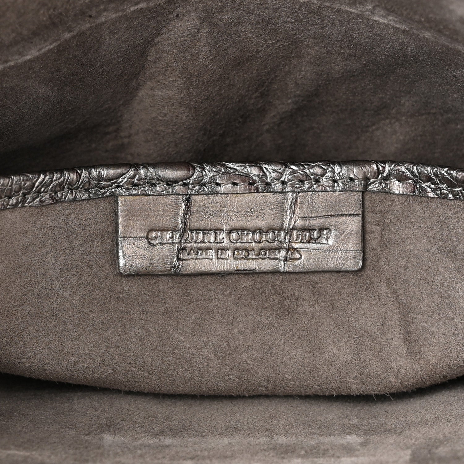 Nancy Gonzalez Metallic Crocodile Flap Chain Shoulder Bag Grey 7 of 10