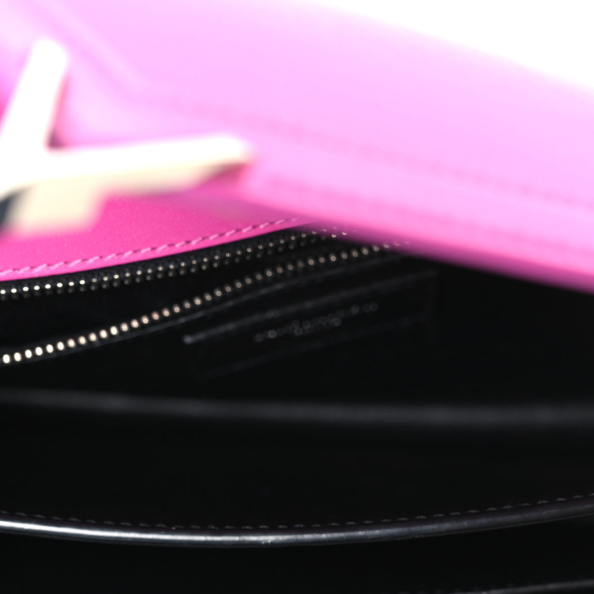 Saint Laurent Smooth Calfskin Monogram Cassandra Clasp Bag Electric Fuchsia 5 of 12