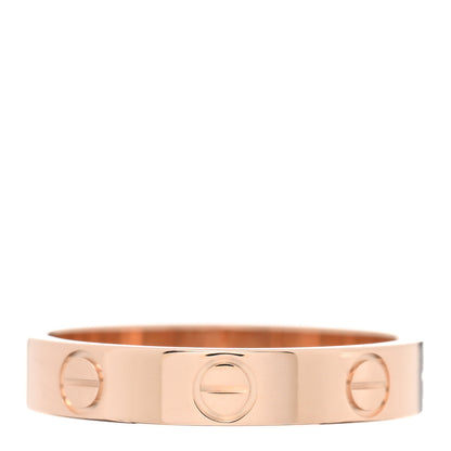 Cartier 18K Pink Gold 3.5mm LOVE Wedding Band Ring 51 5.75 1 of 5