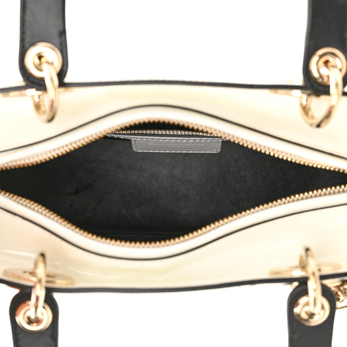 Patent Toile de Jouy Medium Lady Dior
