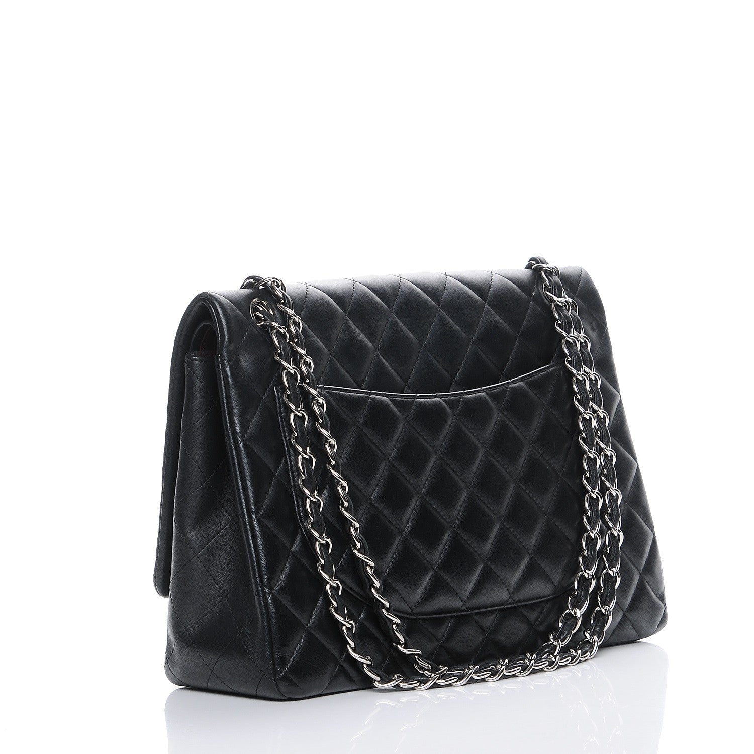 Chanel Lambskin Quilted Maxi Double Flap Black 3 of 8