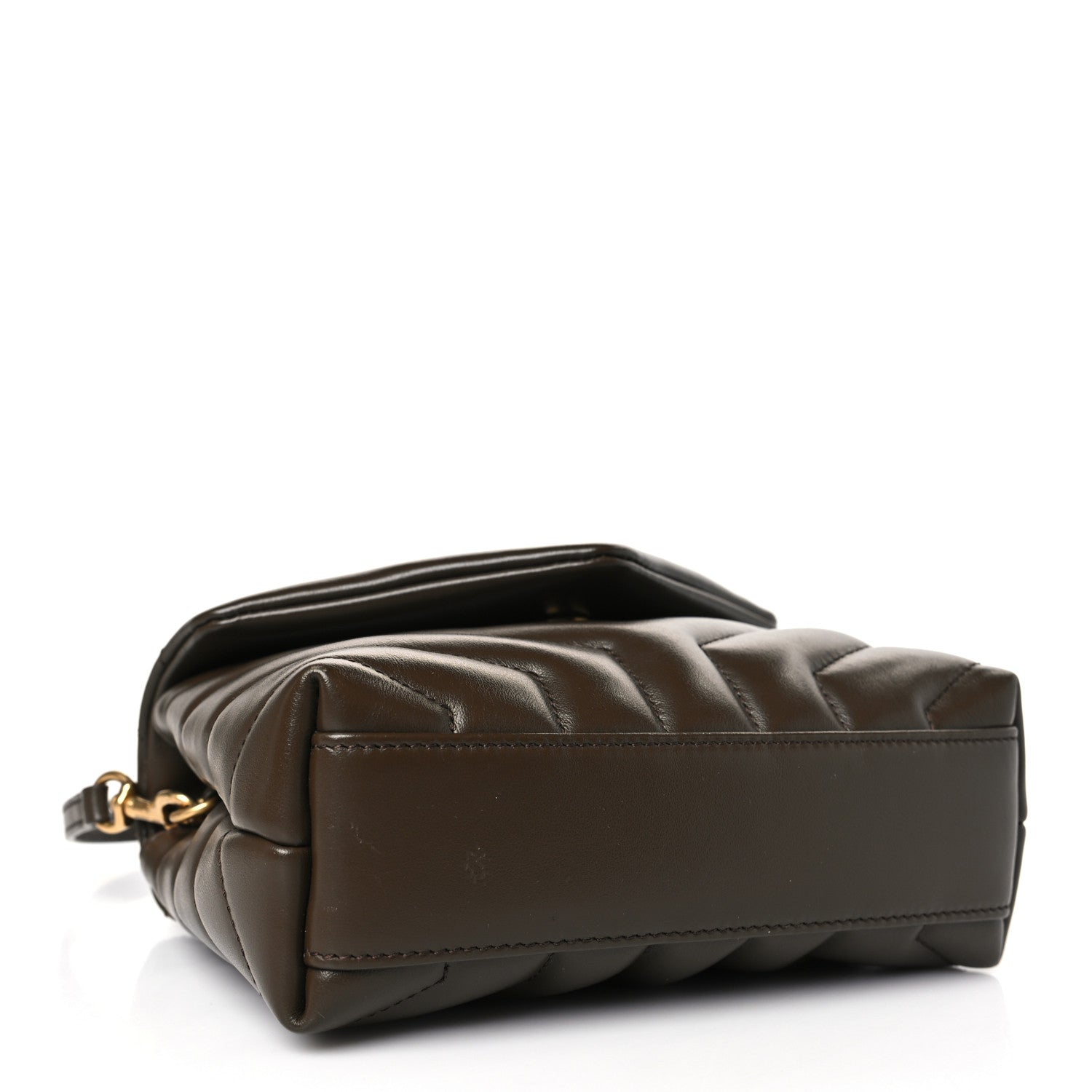 Saint Laurent Calfskin Y Quilted Monogram Toy Loulou Crossbody Bag Soil Brown 4 of 9