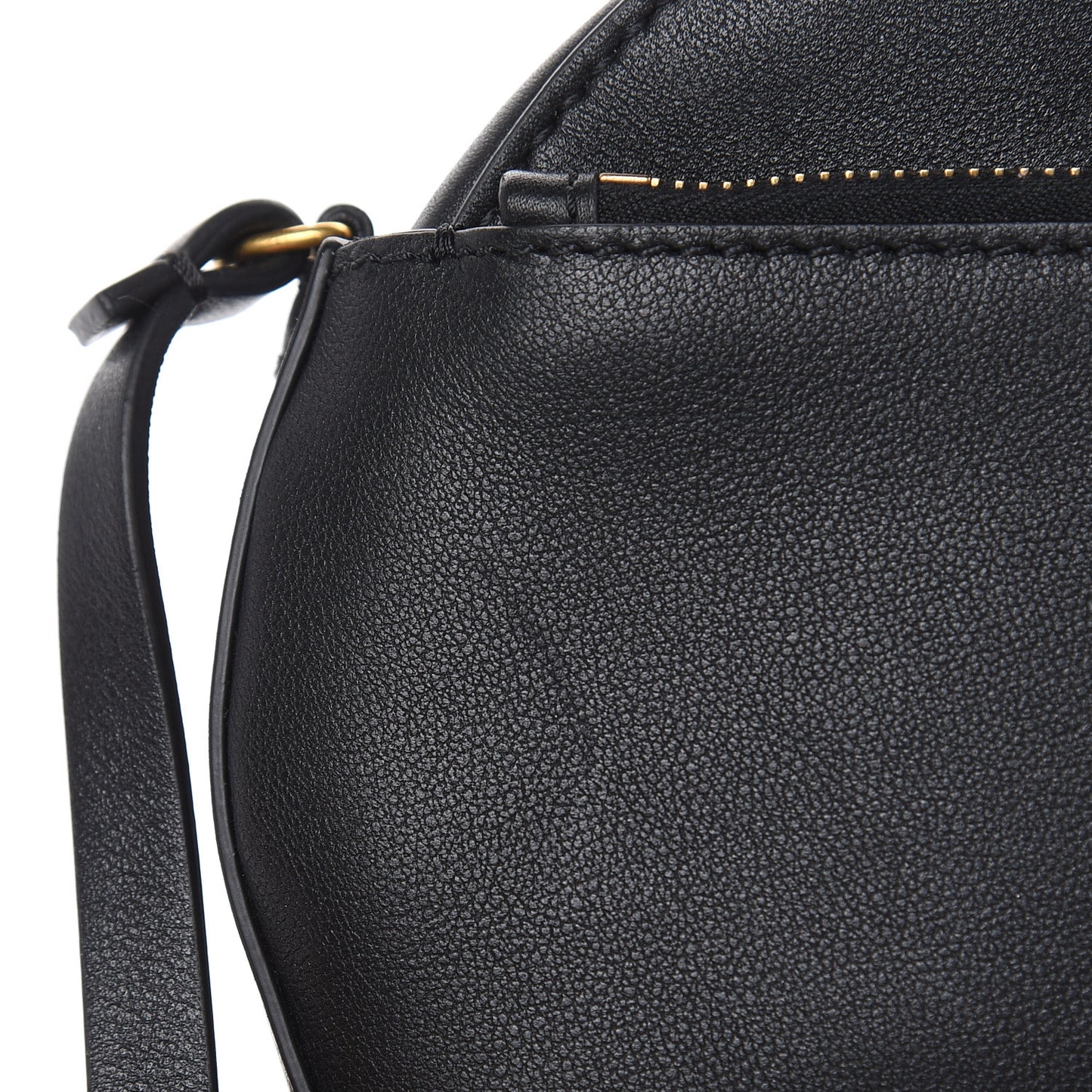 Calfskin VLogo Round Crossbody Bag Black