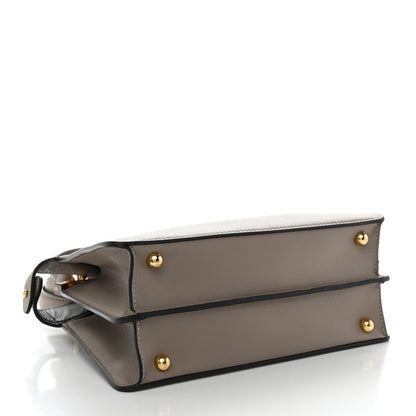 Fendi Vitello Seta Shiny Nappa Plexiglass Bi-Color Small Peekaboo I SEE U Satchel Tartaruga Black 4 of 10