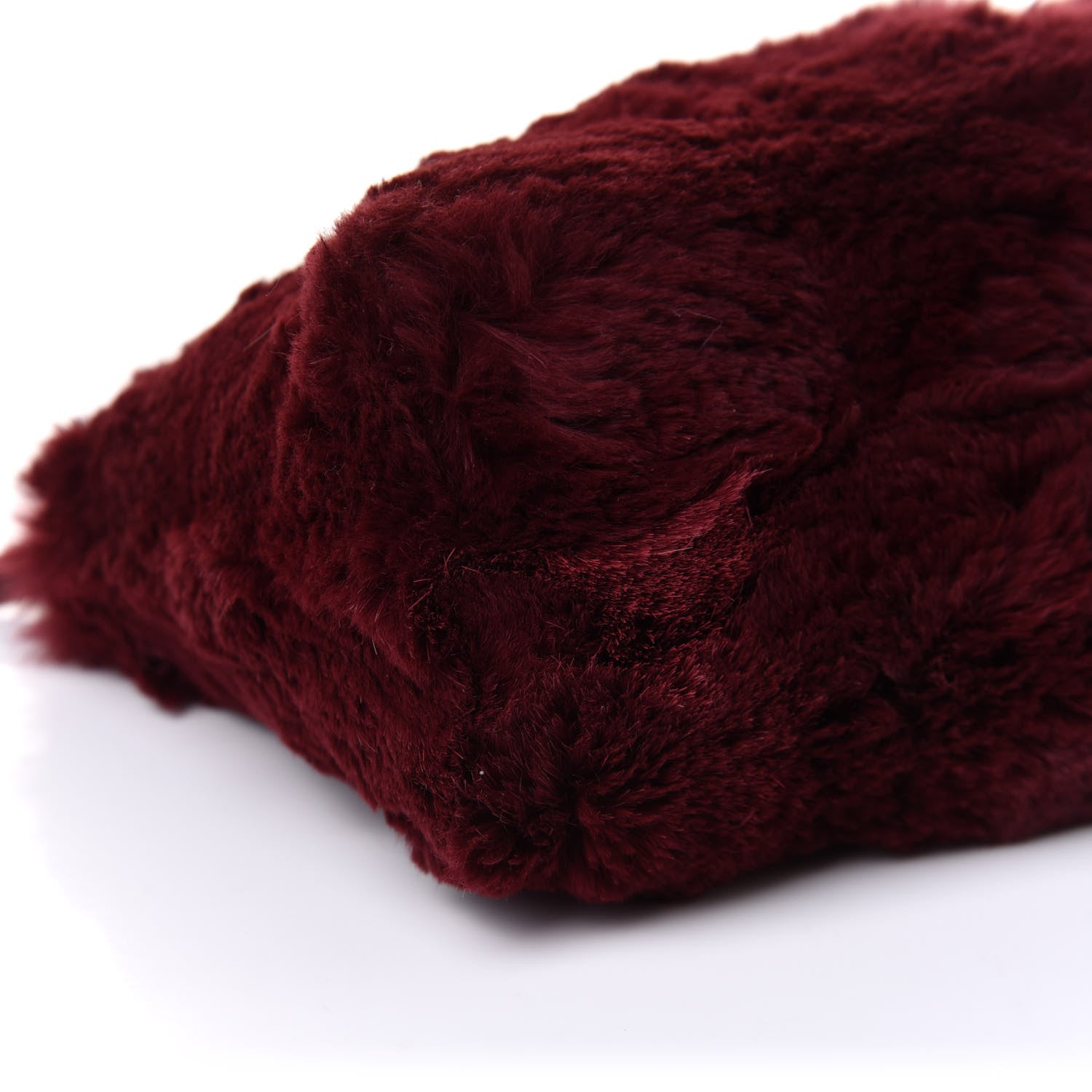 Chanel Rabbit Fur Shoulder Bag Burgundy 10 of 11