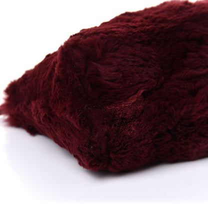 Chanel Rabbit Fur Shoulder Bag Burgundy 10 of 11