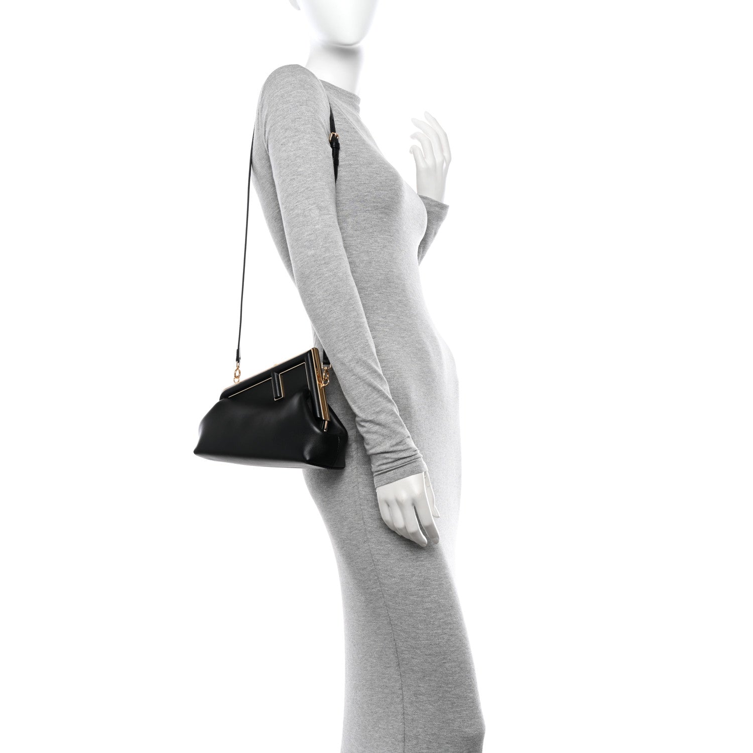 Fendi Shiny Nappa Small Fendi First Black 2 of 11