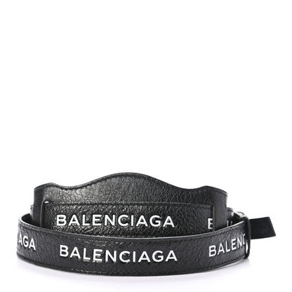 Balenciaga Agneau Classic Hardware Logo Shoulder Strap Black 2 of 3