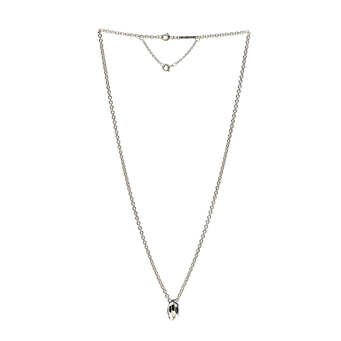18K Pink Yellow White Gold Baby Trinity Pendant Necklace