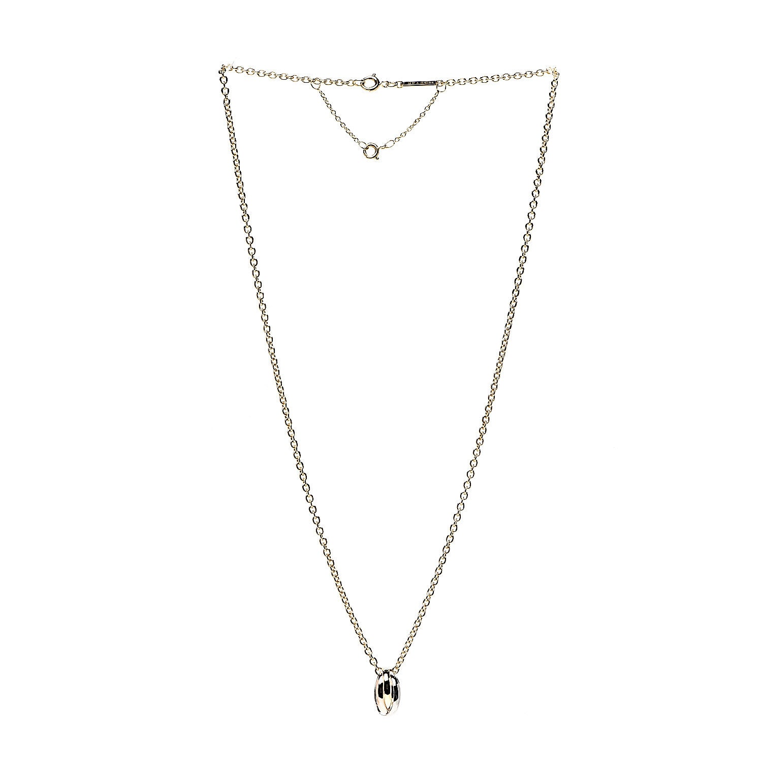 Cartier 18K Pink Yellow White Gold Baby Trinity Pendant Necklace 2 of 5