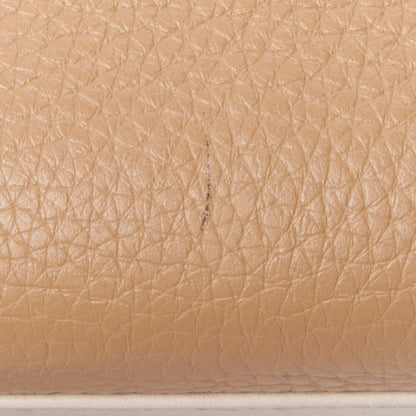 Hermes Taurillon Clemence Tri-Color Kelly Retourne 35 Tabac Camel Ebene Parchemin 34 of 35