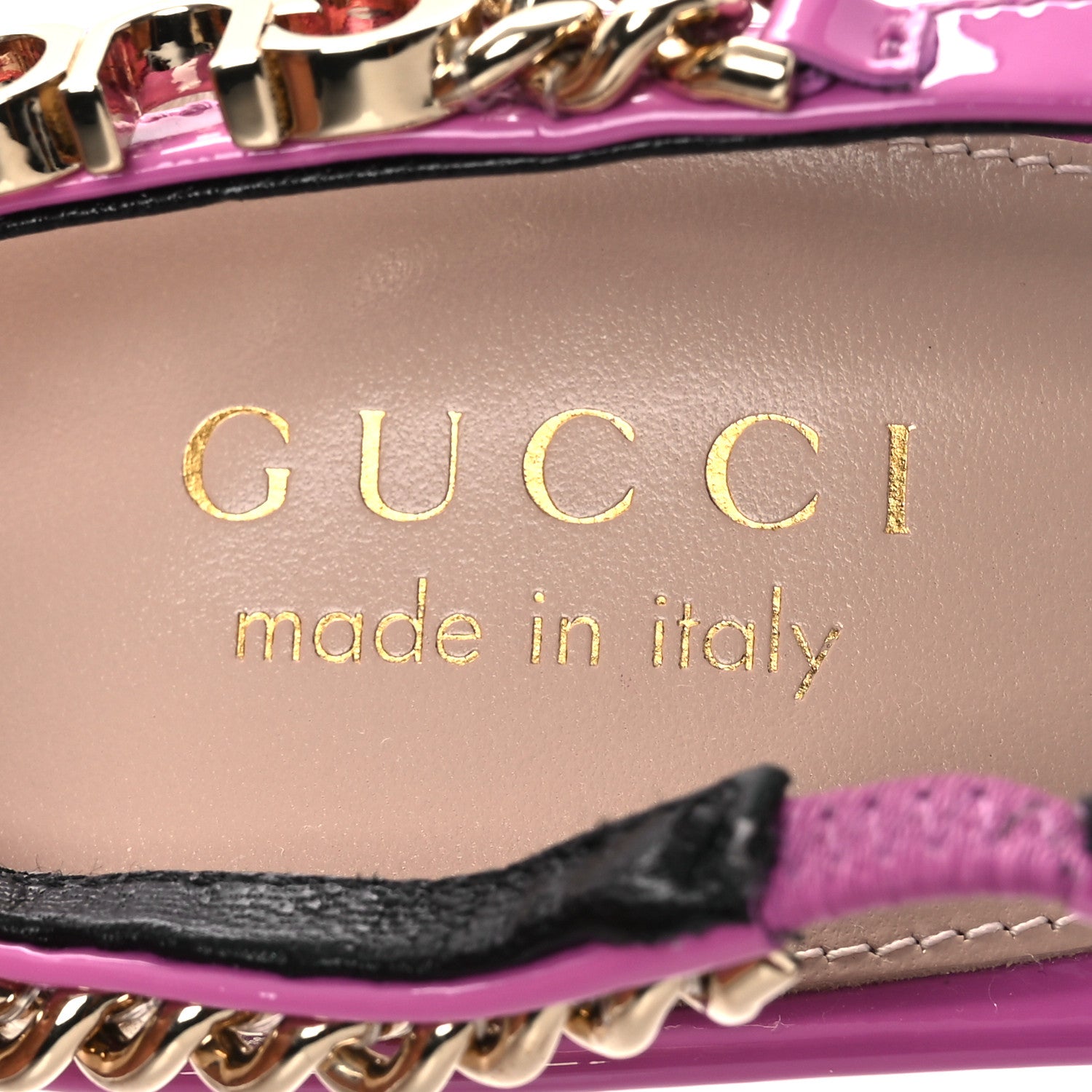 Gucci Vernice Crystal Nappa Charlotte Signoria 105 Slingback Pumps