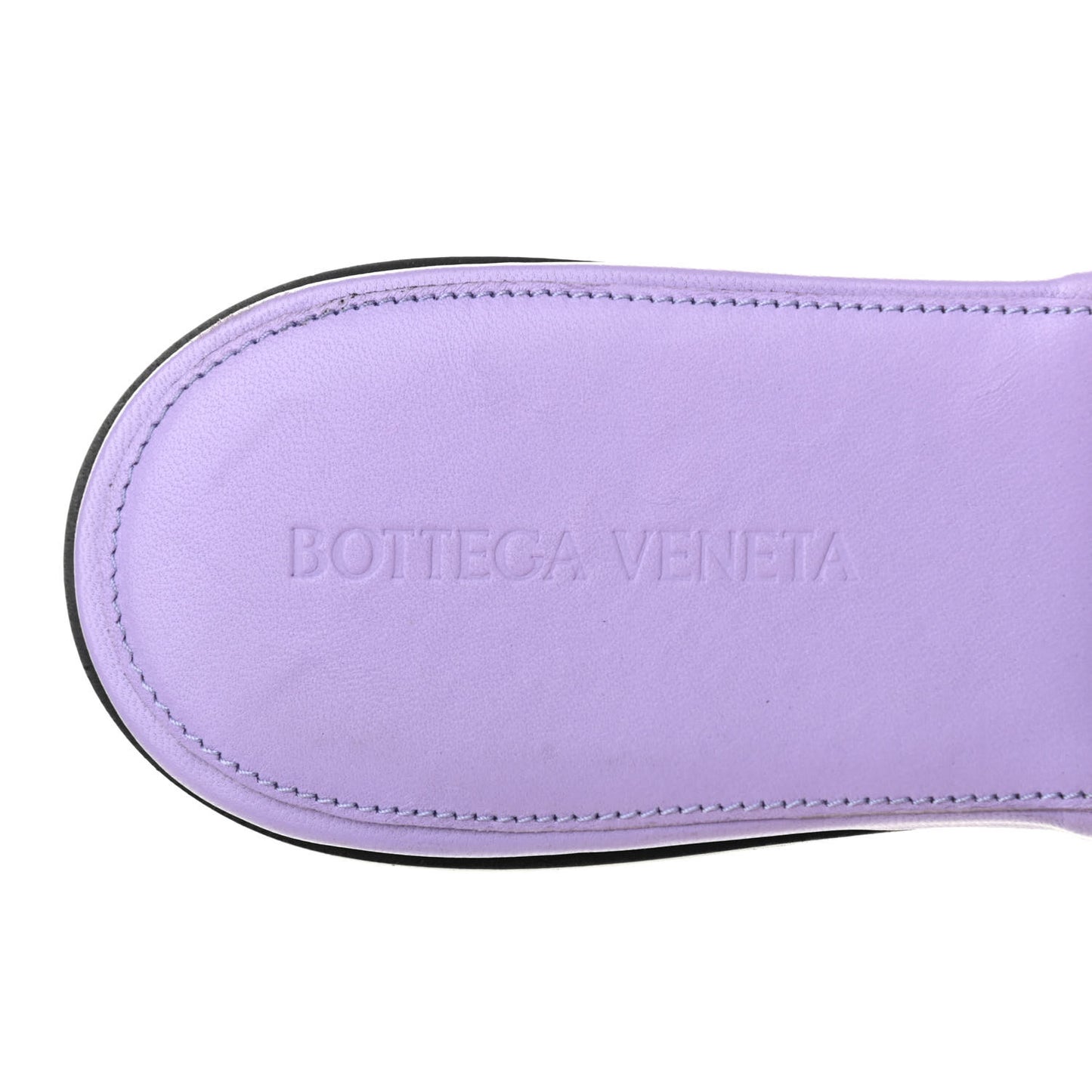 Nappa Maxi Intrecciato Lido Flat Sandals 40 Wisteria