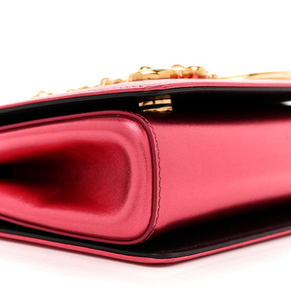 Dolce & Gabbana Metallic Calfskin DG Girls Shoulder Bag Red 8 of 16