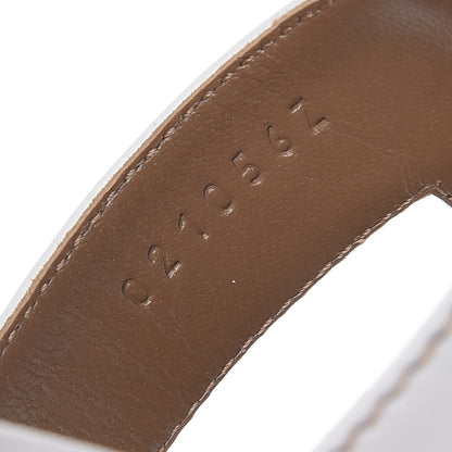 Hermes Box Calfskin Oran Sandals 36.5 White 8 of 9