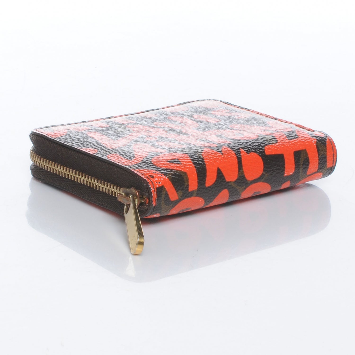Louis Vuitton Monogram Graffiti Zippy Coin Purse Orange 4 of 7