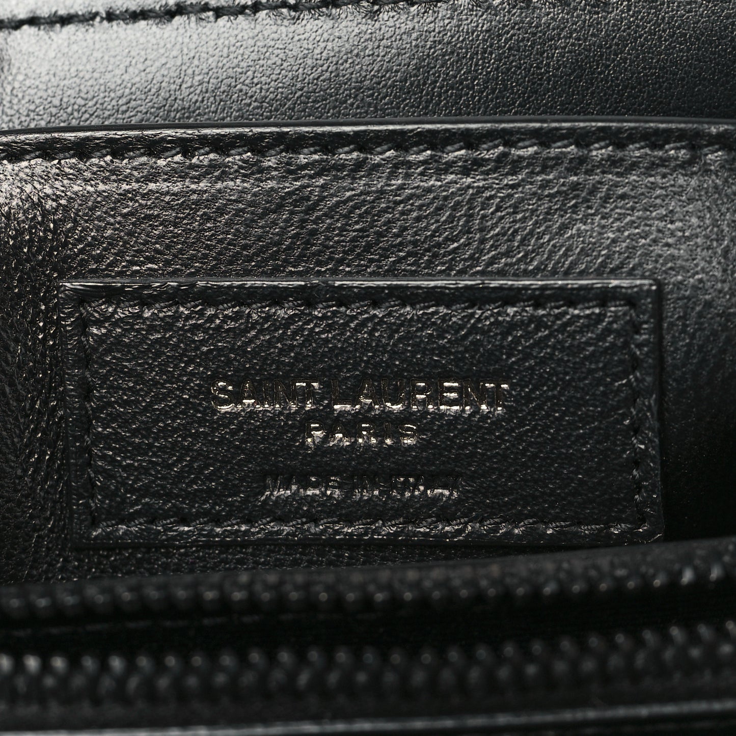 Calfskin Y Quilted Monogram Monochrome Small Loulou Chain Satchel Black