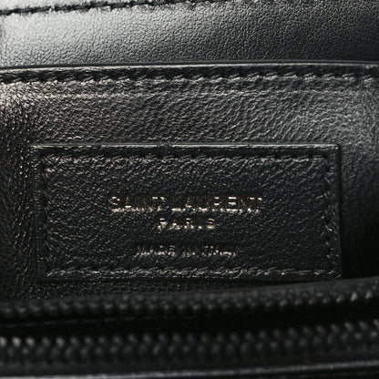 Saint Laurent Calfskin Y Quilted Monogram Monochrome Small Loulou Chain Satchel Black 6 of 9