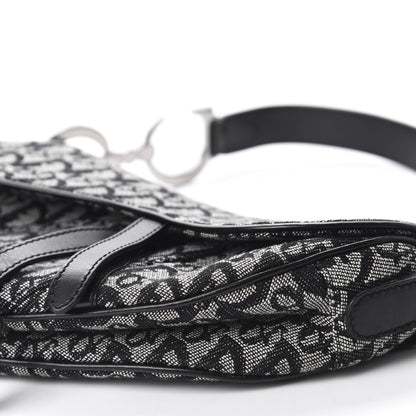 Christian Dior Monogram Saddle Bag Black 7 of 10
