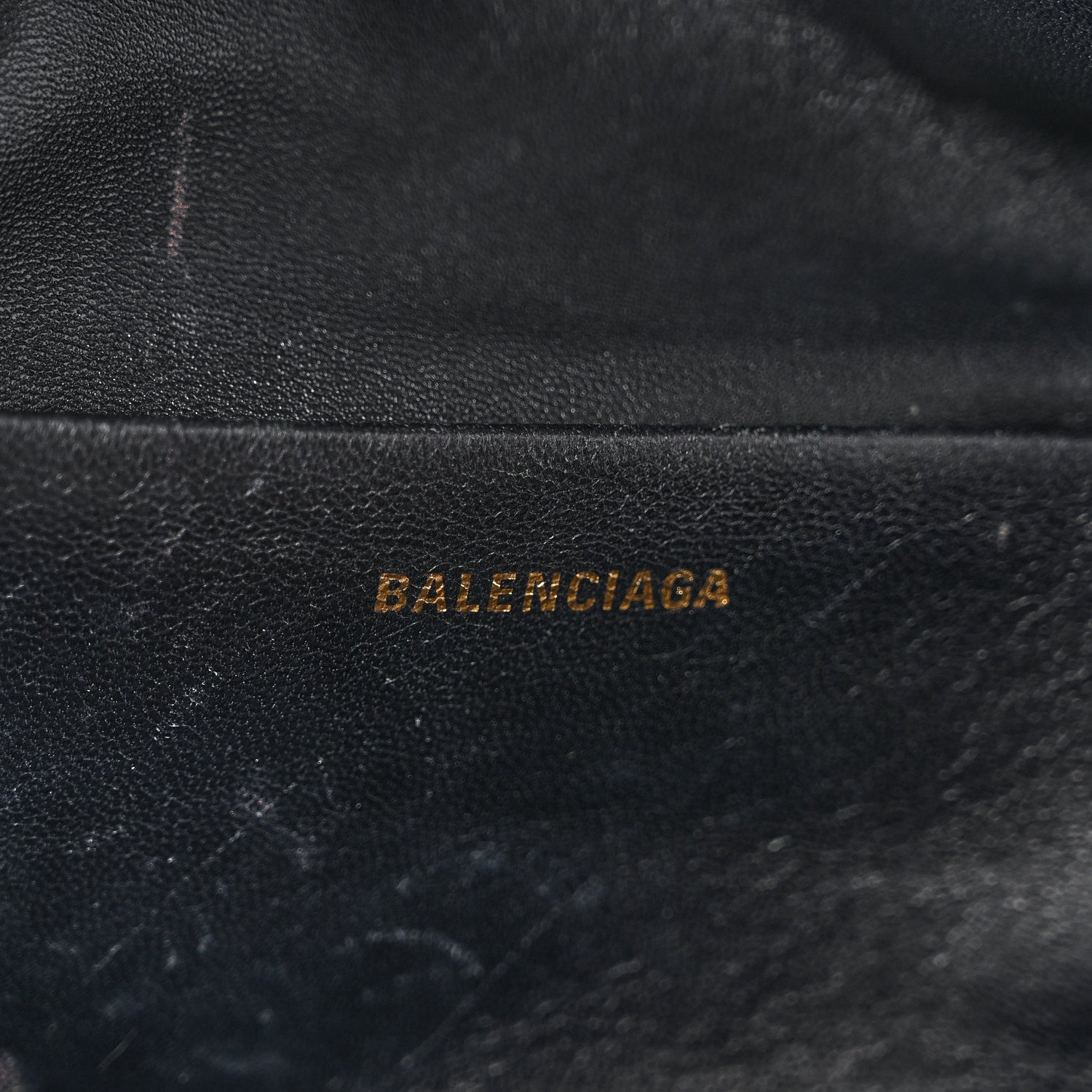 Balenciaga Crushed Velvet Logo Embossed XXS Souvenir Belt Bag Black 6 of 10