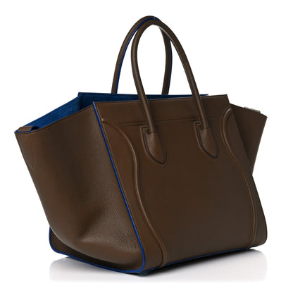 Celine Baby Grained Medium Phantom Luggage Taupe Blue Trim 3 of 19