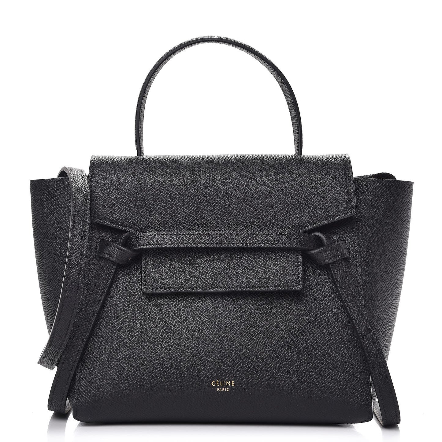 Grained Calfskin Nano Belt Bag Black