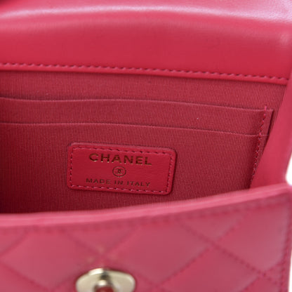 Chanel Lambskin Quilted Mini Trendy CC Clutch With Chain Pink 8 of 10