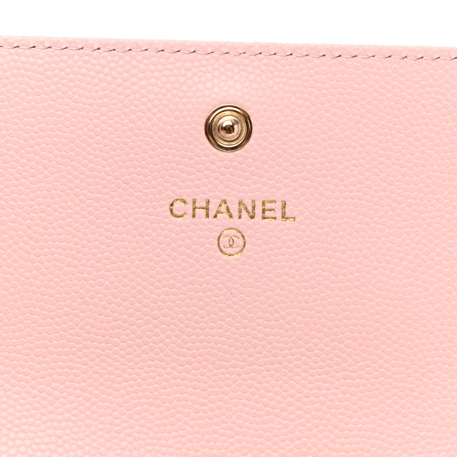 Chanel Caviar Quilted Crystal CC Large Gusset Flap Wallet Pink 6 of 8