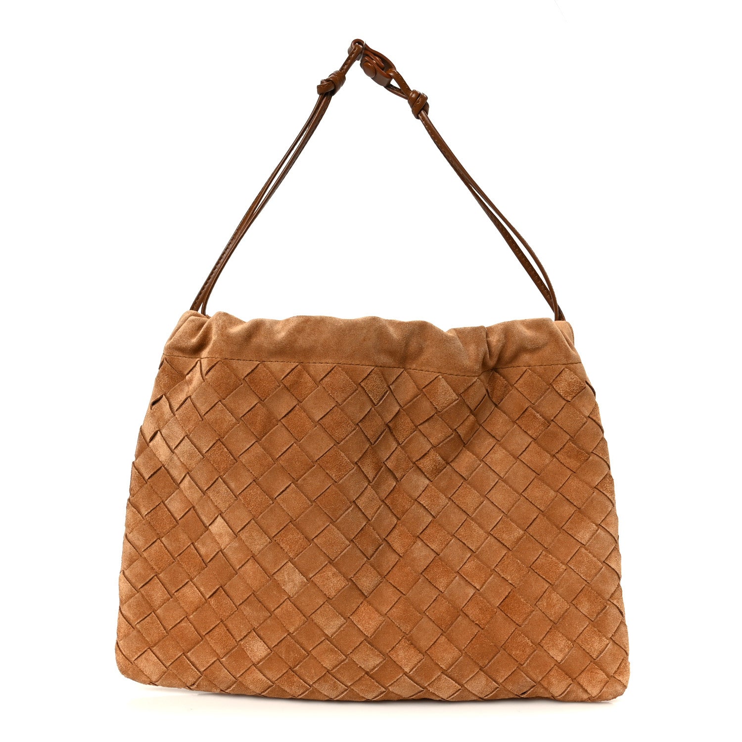 Bottega Veneta Suede Calfskin Intrecciato Dustbag Brown 1 of 11