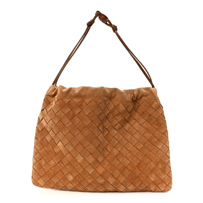 Bottega Veneta Suede Calfskin Intrecciato Dustbag Brown 1 of 11