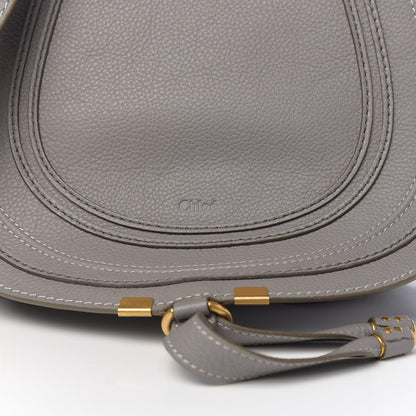 Chloe Grained Calfskin Medium Marcie Saddle Bag Cashmere Grey 8 of 8