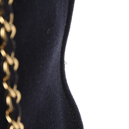 Chanel Lurex Canvas Medium Deauville Tote Navy Blue Gold 7 of 12