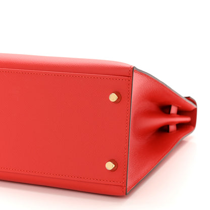 Hermes Epsom Kelly Sellier 32 Rouge Tomate 9 of 9