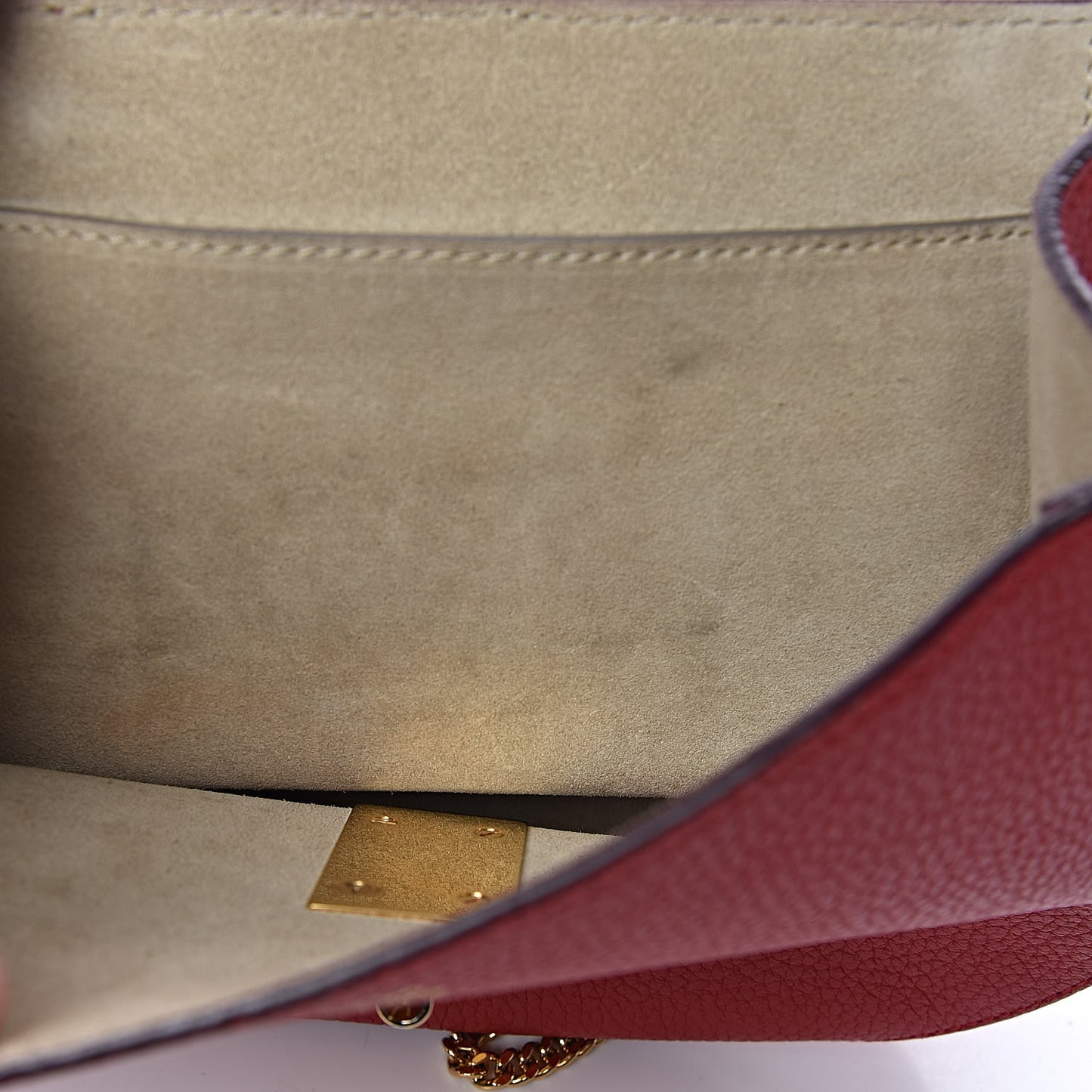 Grained Lambskin Drew Shoulder Bag Plaid Red